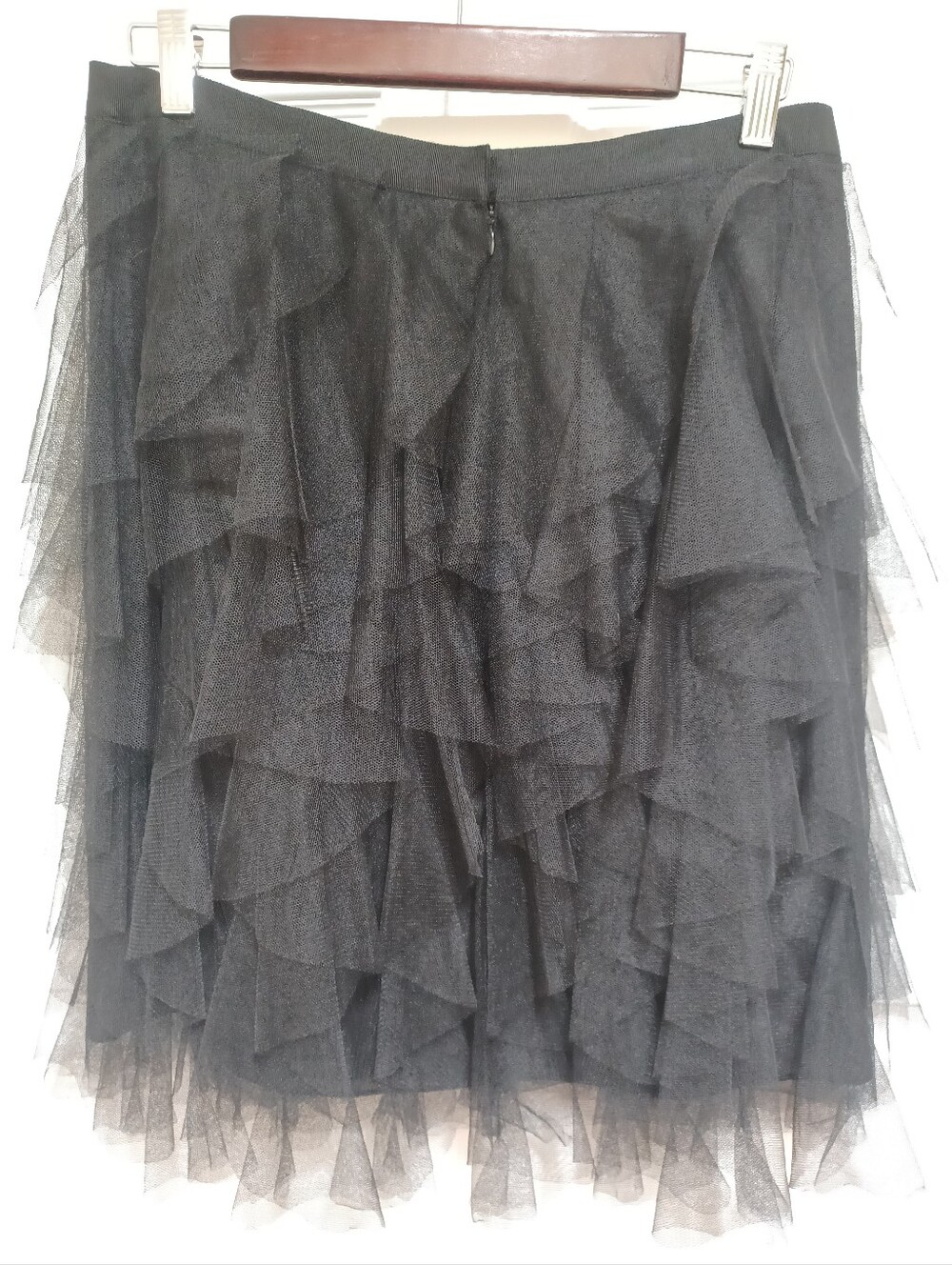 Black Ruffled Tulle Mini Skirt - Women - Picture 5 of 9